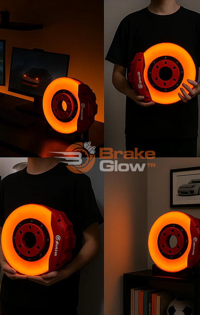 BrakeGlow orijinal fren diski dekoratif LED lamba masa üstü kullanım