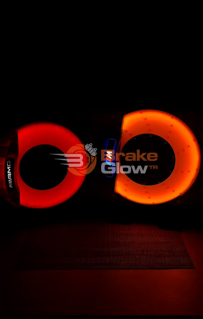 BrakeGlow fren kaliperi ilhamlı dekoratif LED aydınlatma ürünleri